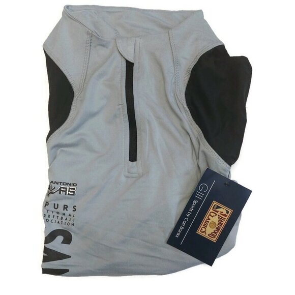 NBA San Antonio Spurs Zip It Up 3/4 Sleeve T Womens Size L Black Gray GIII 4 Her - Picture 5 of 6